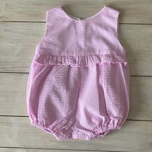 Funtasia Too Pink White Gingham Bubble Romper Sunsuit 6 Months